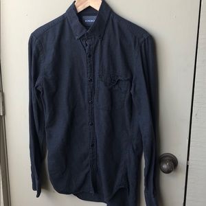 Bonobos charcoal Gray brushed flannel button down
